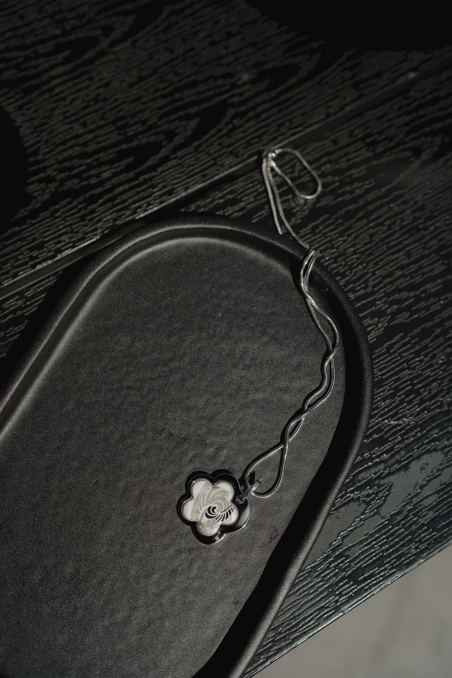Matte Black Pedestal and Tray Set