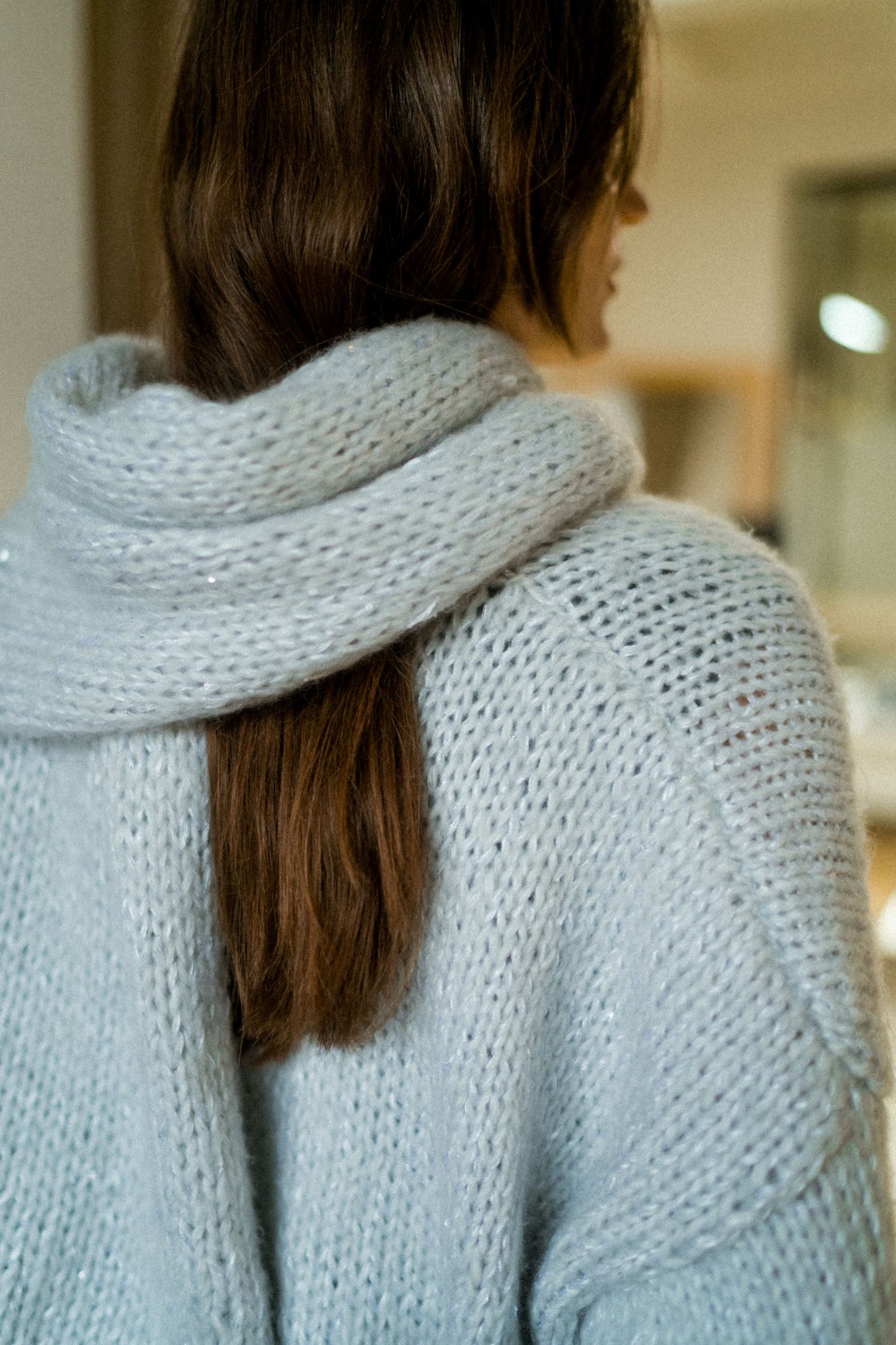 Wide scarf cardigan