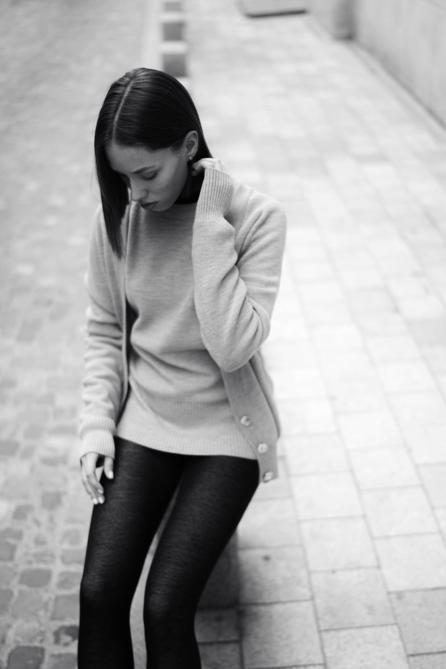 Fine merino knit sweater taupe