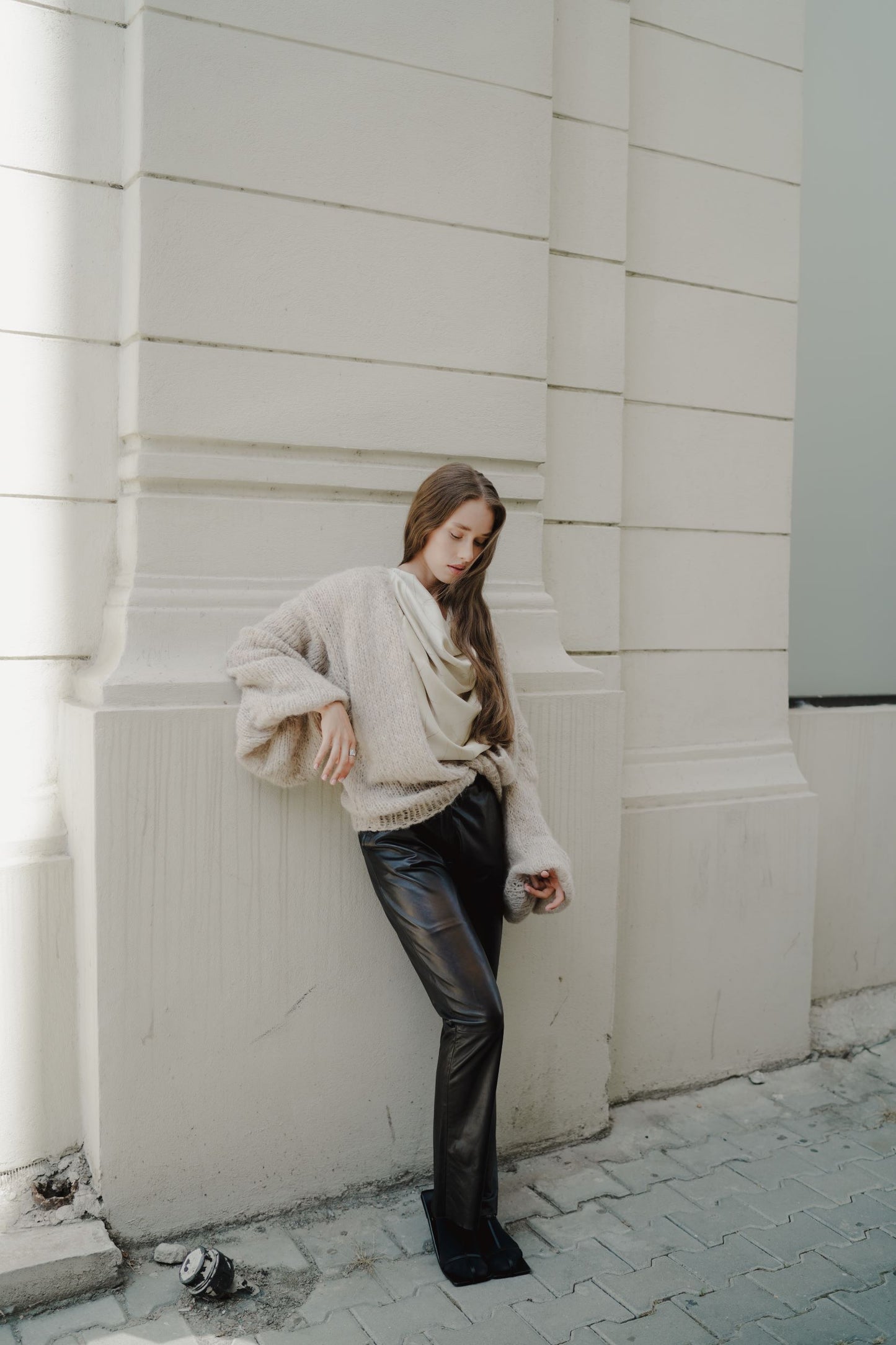 Latte Cardigan in Alpaca