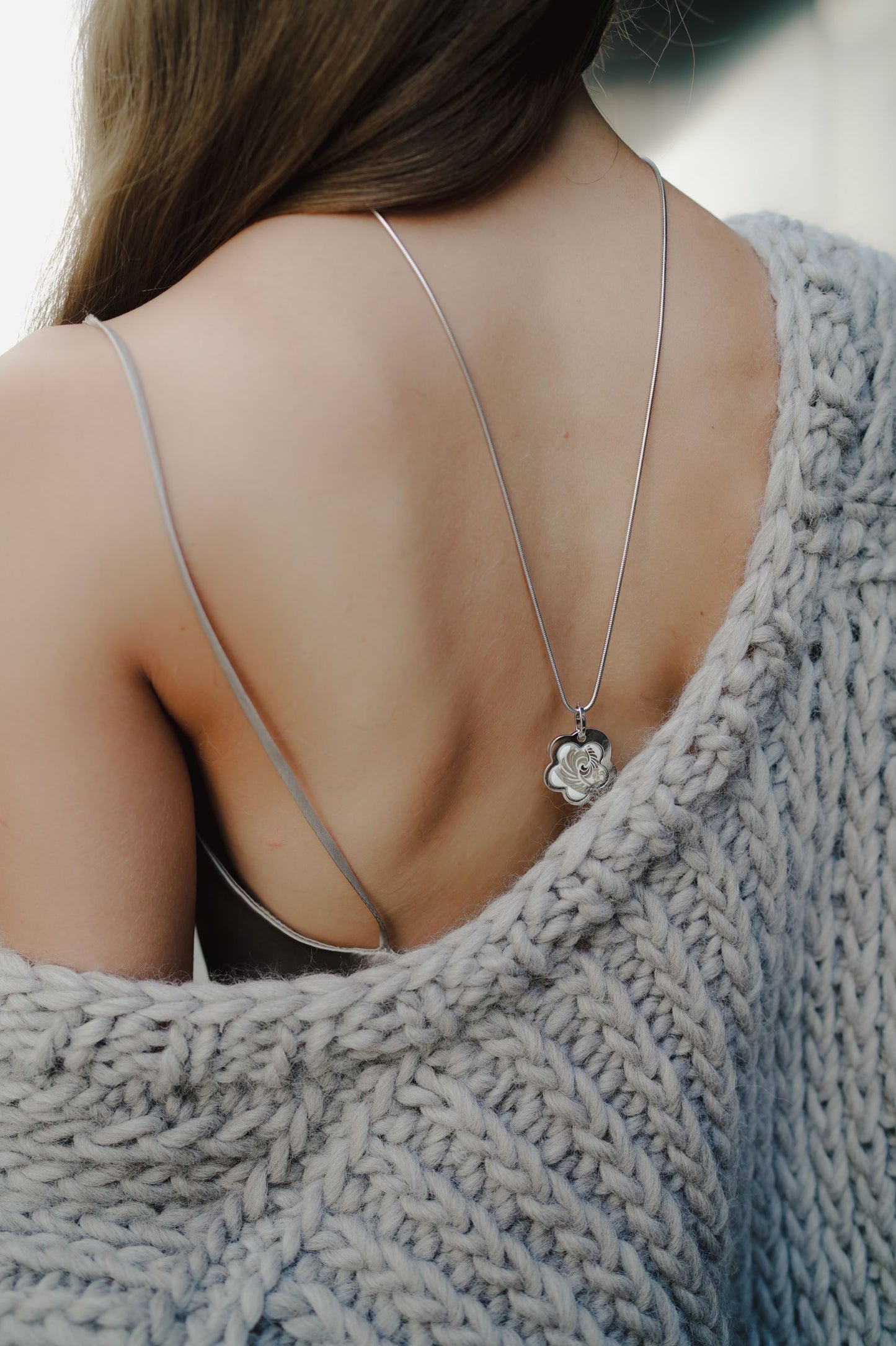 Balanced Gray Cardigan in Virgin Wool