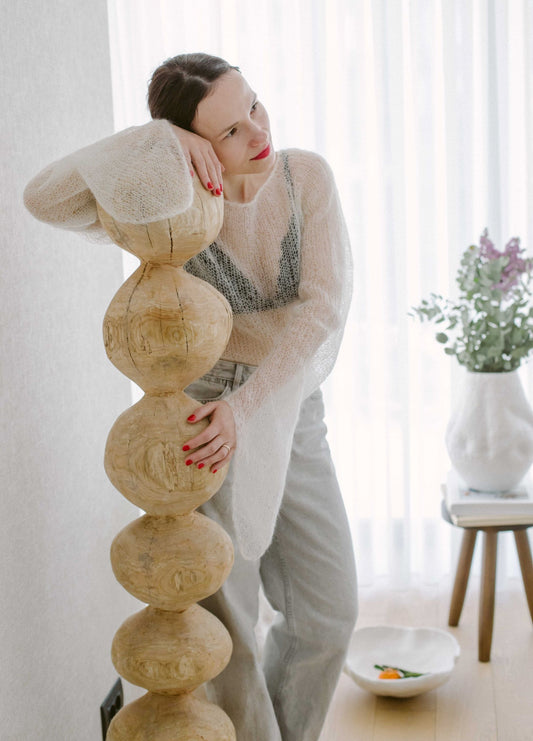Swarovski Long-Sleeve Mohair blouse
