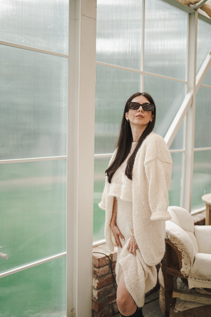 Open Front Knitted Cardigan