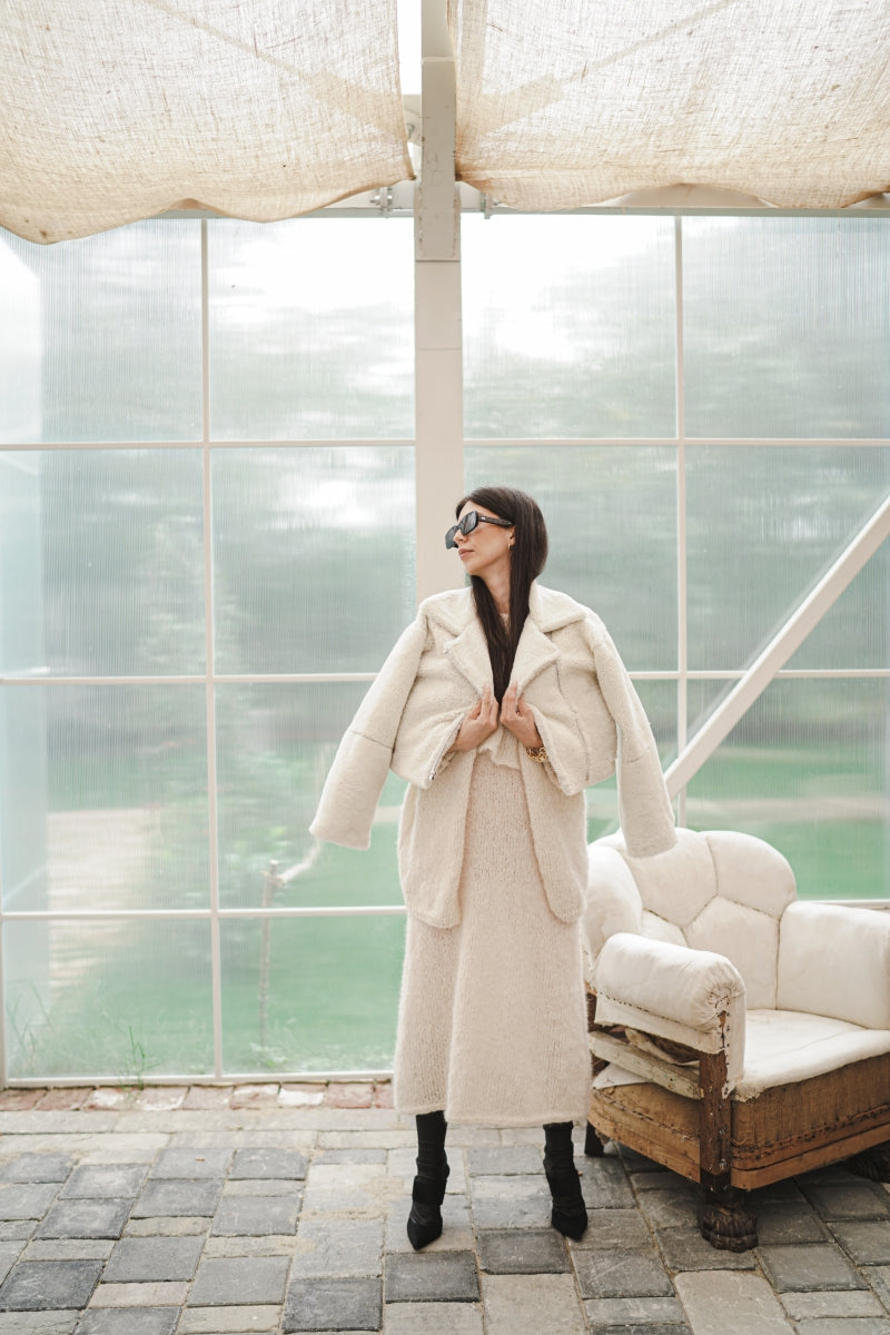 Cropped Shearling Jacket