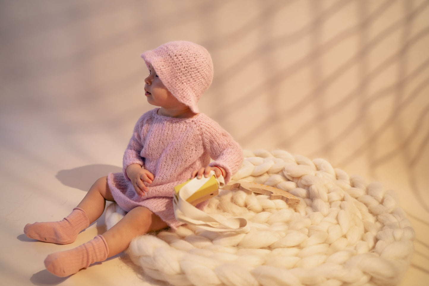 Baby Swarovski Detail Dress and Hat Set