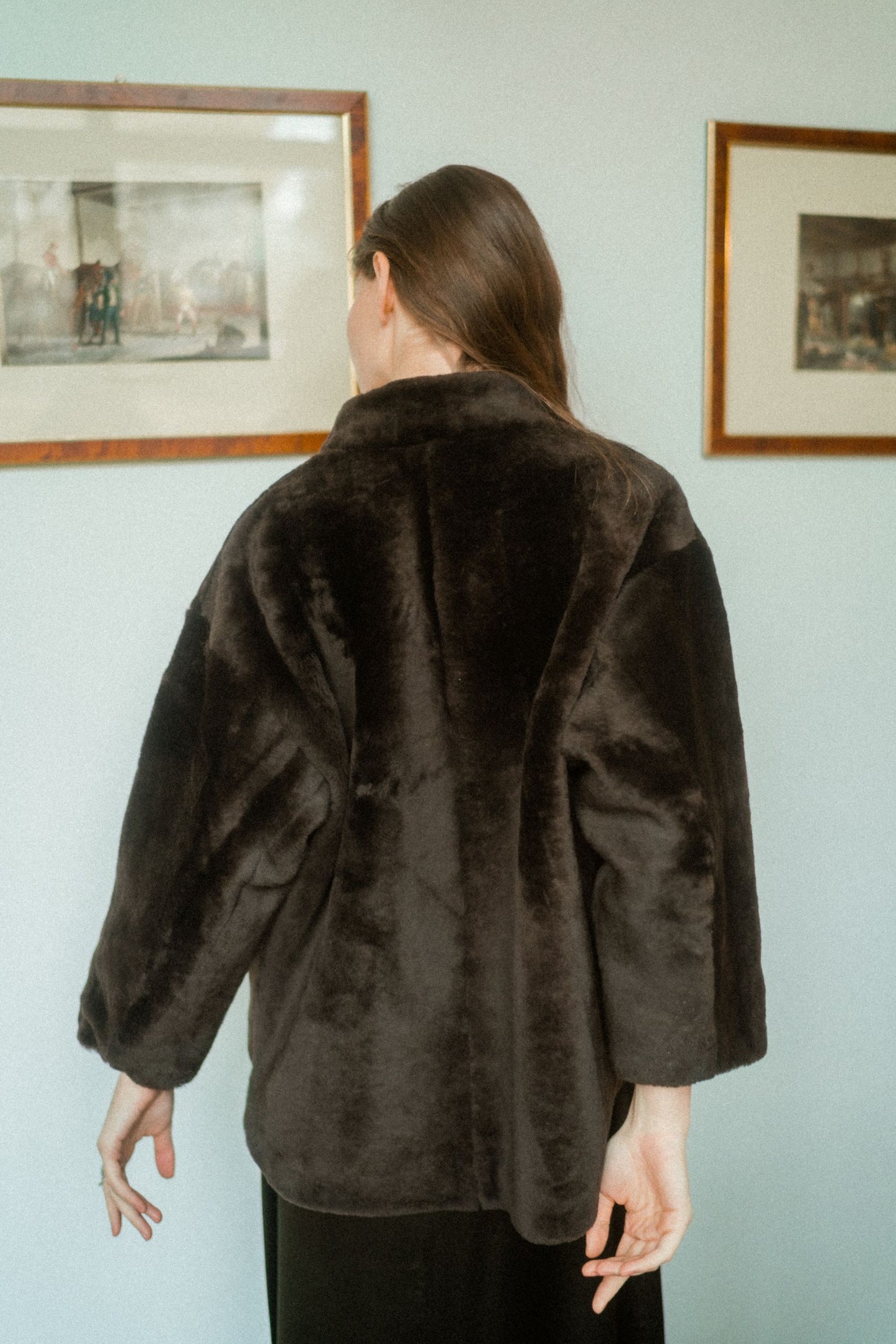 Silky shearling coat