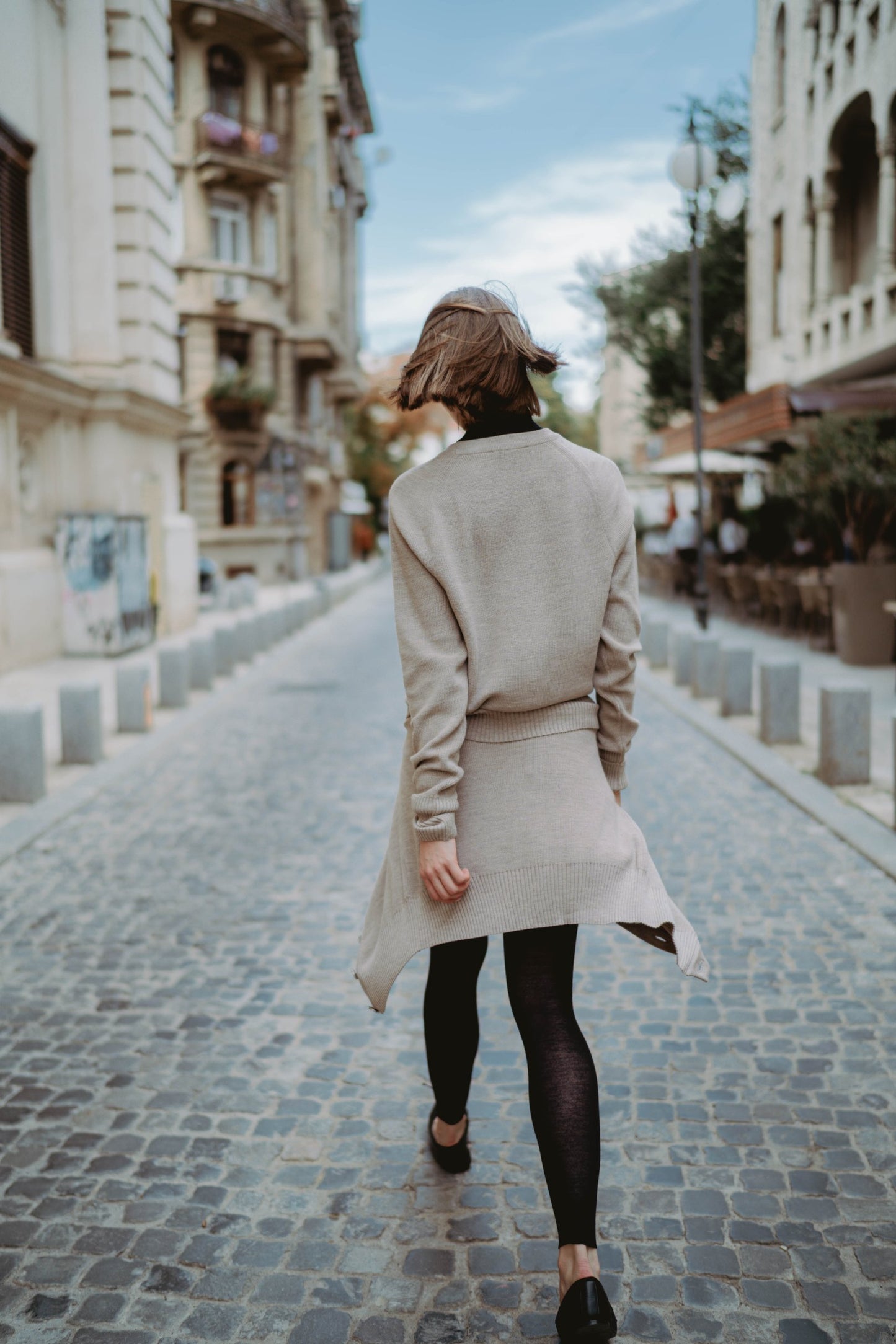 Fine merino knit sweater taupe