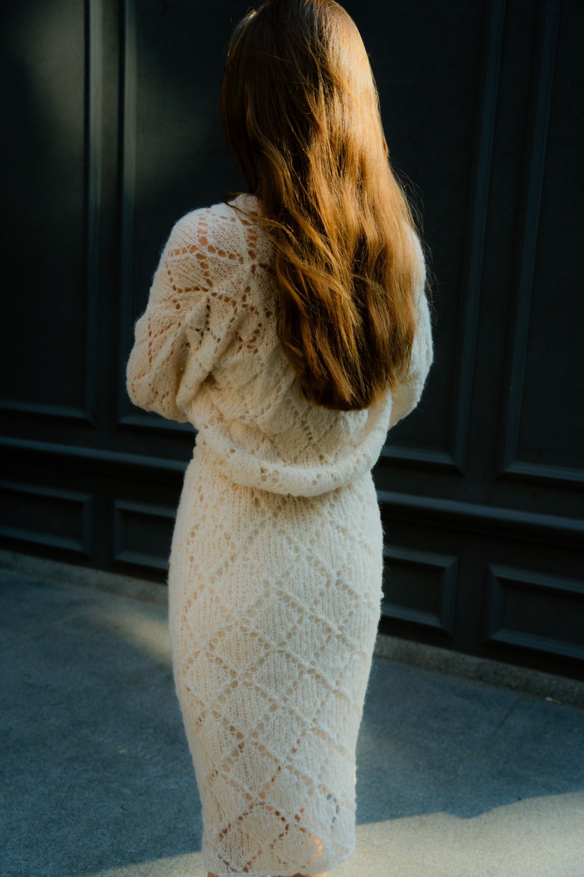 Romantic cardigan | Beige - Alpaca and silk blend
