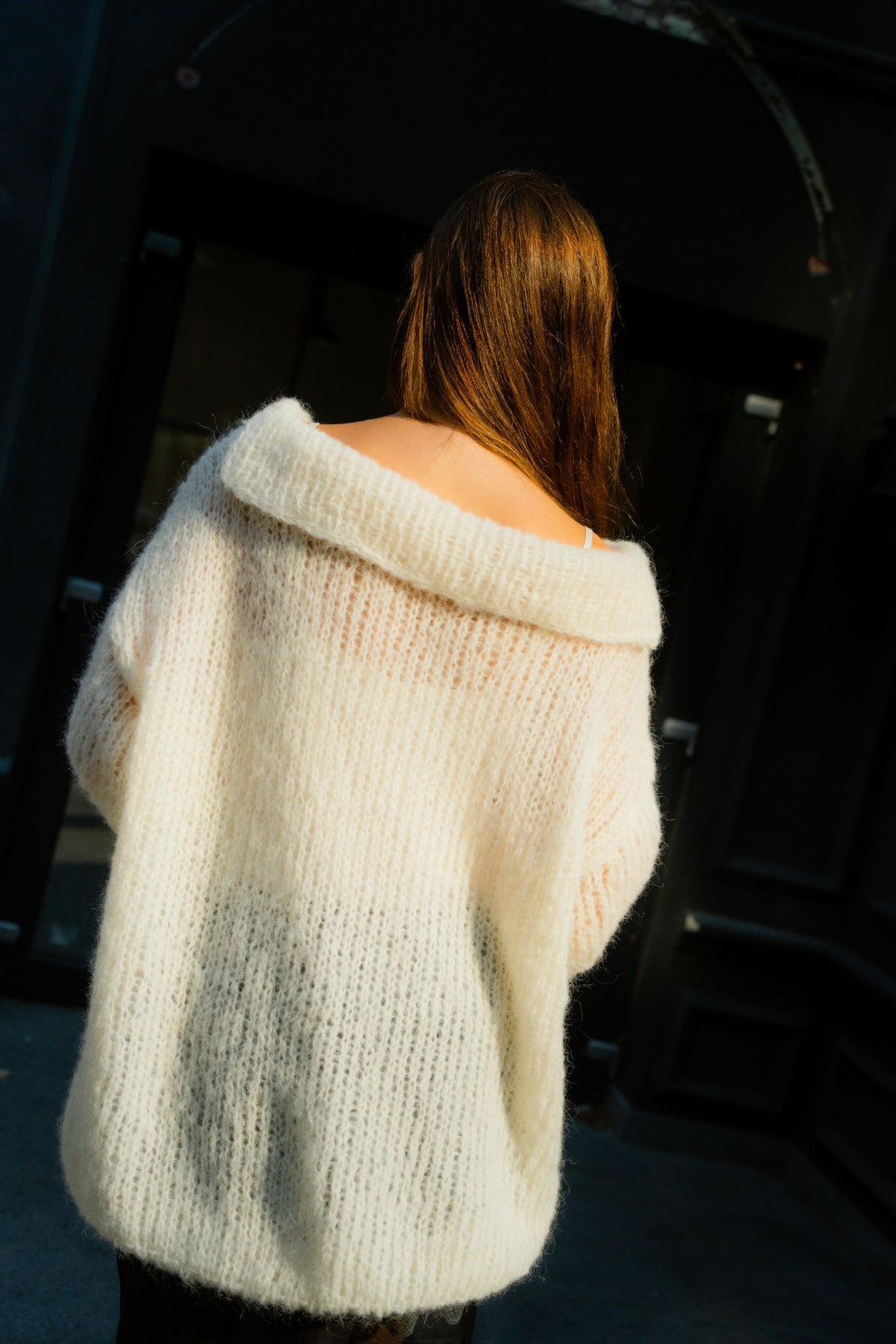 Theme sweater | Natural white - Alpaca and silk blend