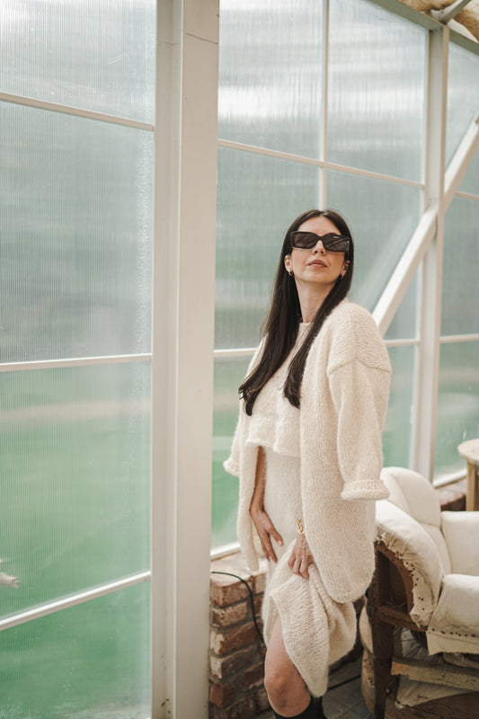 Open Front Knitted Cardigan