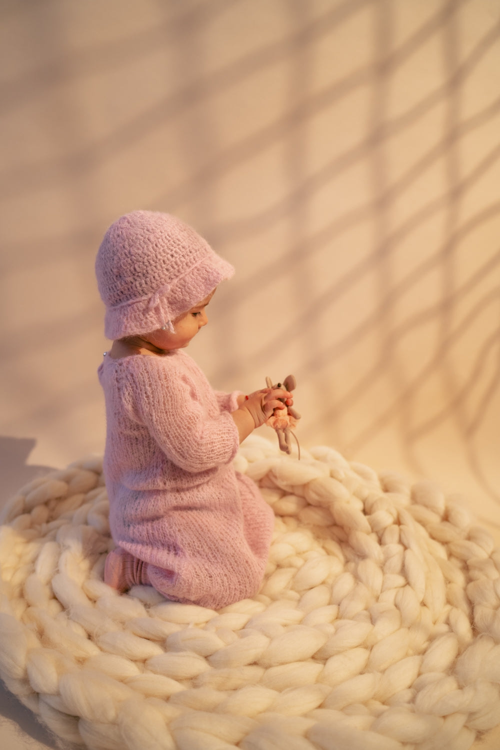 Baby Swarovski Detail Dress and Hat Set