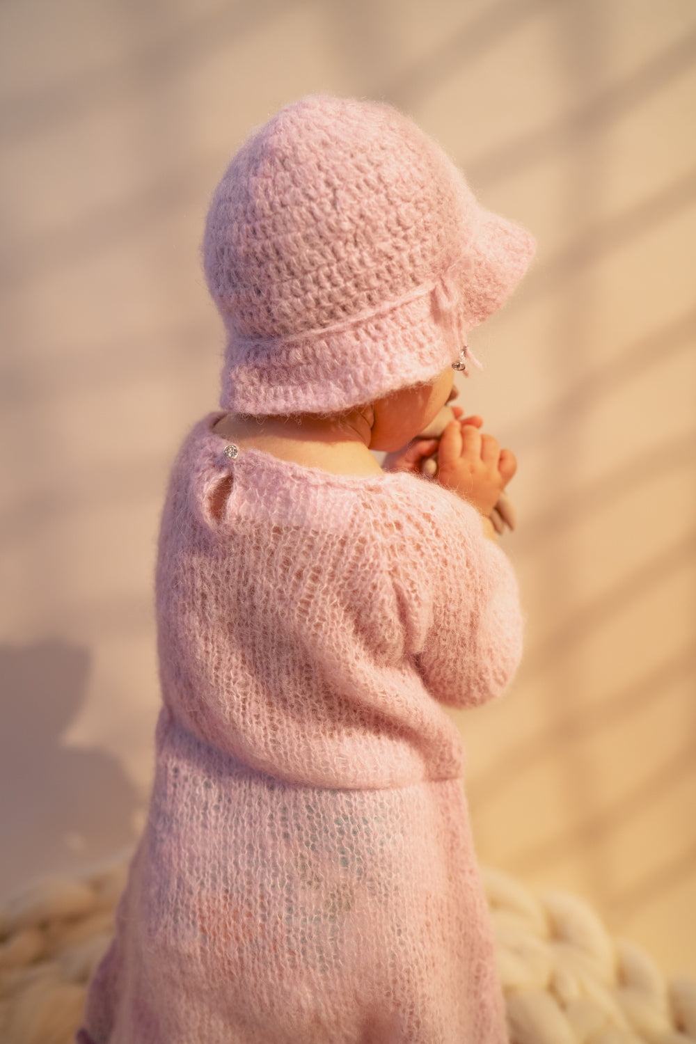 Baby Swarovski Detail Dress and Hat Set