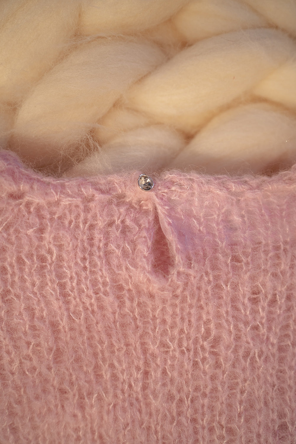Swarovski Detail Knitted Dress and Hat Set