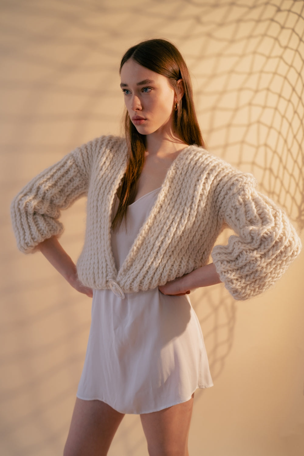 Oversized Chunky-Knit Cardigan