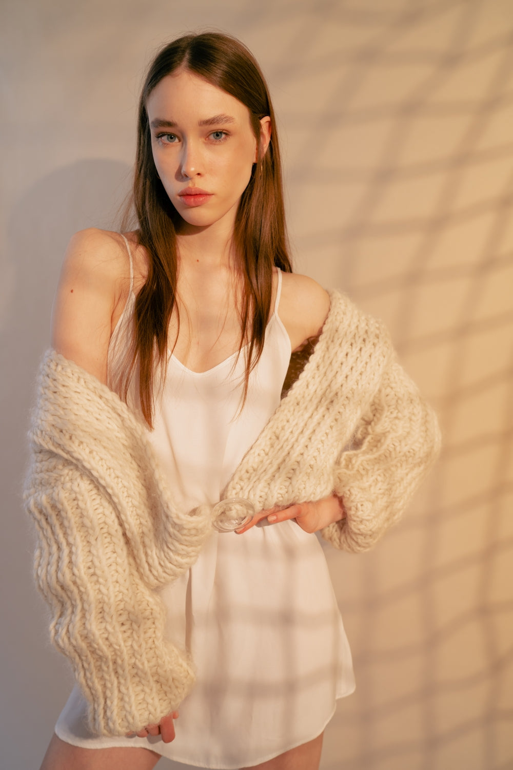 Oversized Chunky-Knit Cardigan