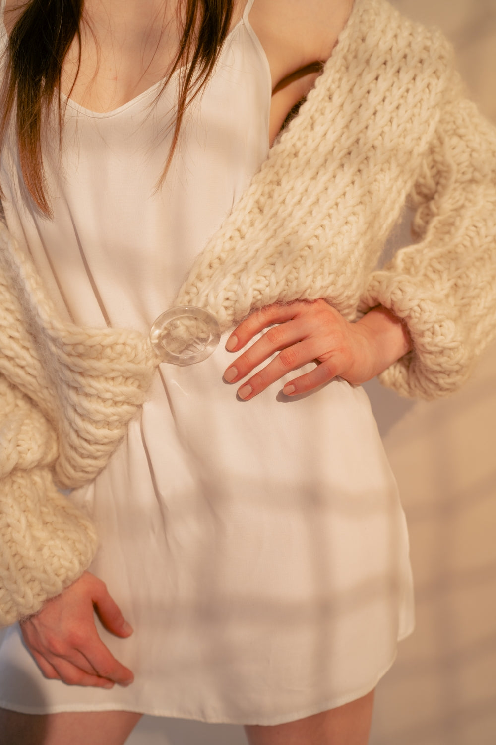 Oversized Chunky-Knit Cardigan