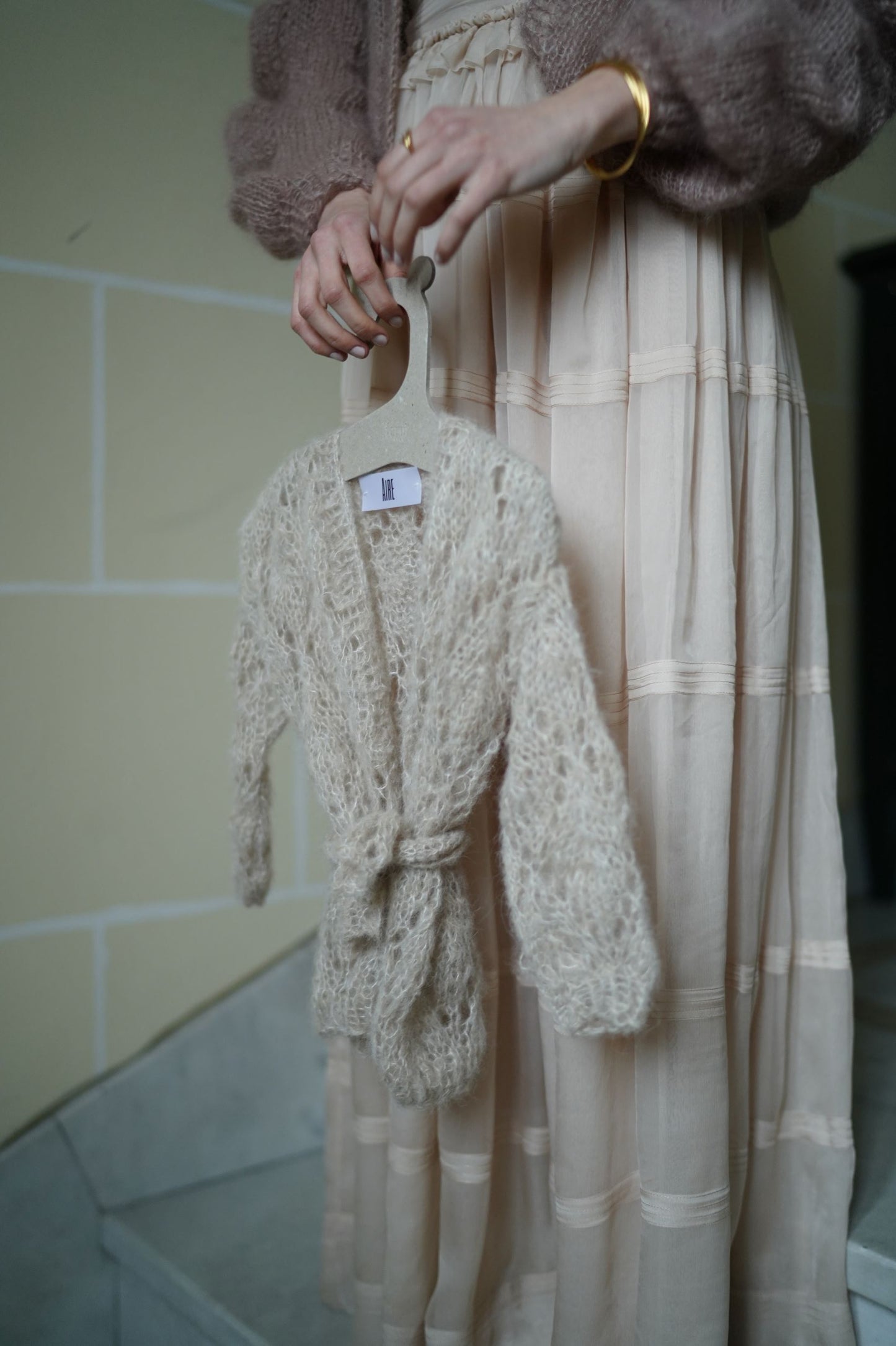 Baby Beige Loose Cardigan